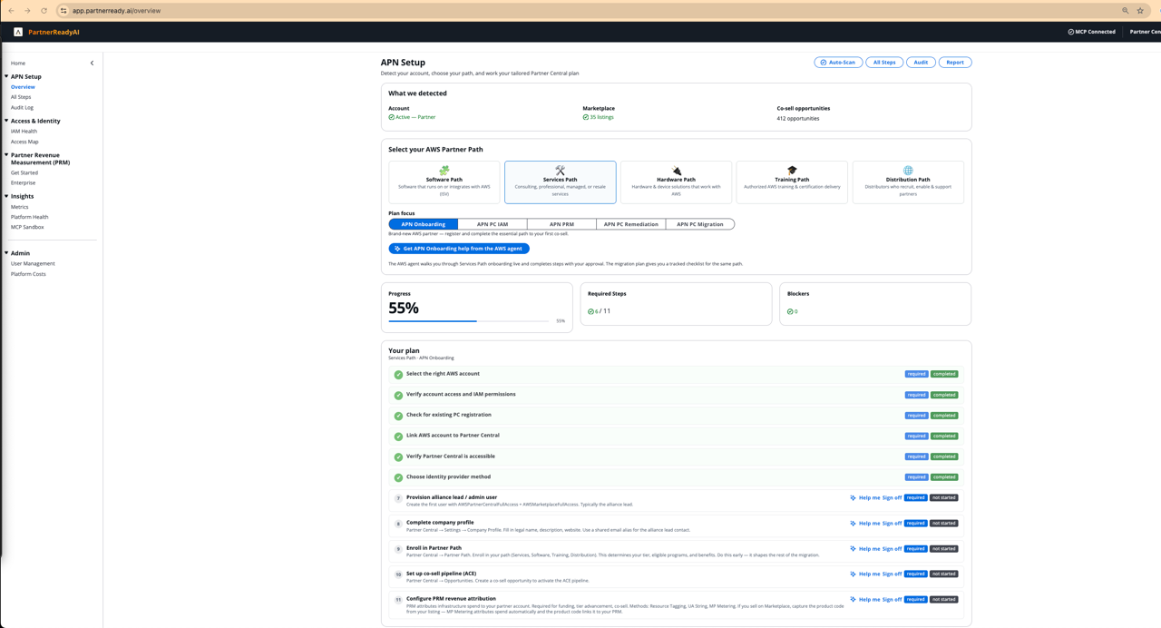 Migration step tracker
